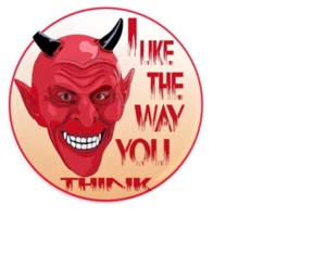 DEVIL SATAN EVIL HELL SATANIC WORDS Pendant On 925 Sterling Silver 18" Necklace - Picture 1 of 13