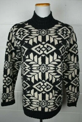 Suéter Ralph Lauren Mujer Fair Isle Cuello Simulado Tejido a Mano Lana Gris Carbón S Foto 1 de 4