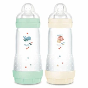 2er MAM - Easy Start Anti-Colic Babyflasche 4+ Monate (2 x 320ml) Minze + Weiß - Bild 1 von 4