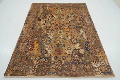 5 x 7 ft Brown Bidjar Afghan Hand Knotted Wool Transitional Oriental Area Rug - Image 1 of 4
