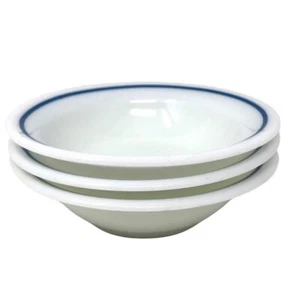 Set of 3 Pyrex Berry Bowl Tableware by Corning USA VTG Turquois Stripe 356-28 - Picture 1 of 8