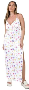 Princess Polly My Love White Multi Floral Maxi Dress Crisscross Back Size 6 NWT - Picture 1 of 12
