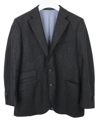 SUITSUPPLY La Spalla Blazer Men's UK 46S Flannel Wool Notch Lapel Grey - Image 1 of 4