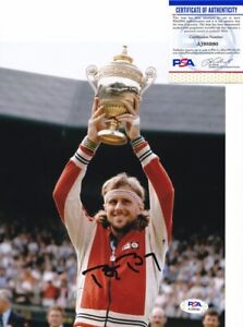 Bjorn Borg Wimbledon Tennis Legend Signed Autograph 8x10 Photo PSA/DNA COA #2