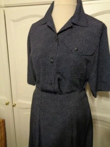 STYLEMASTER NAVY WITH WHITE SPOT SUIT UK 16 BRITISH MADE - Picture 1 of 11
