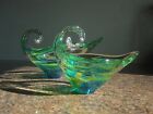 Mdina - Sculptured Art Glass -  Bowls / Dishes - Lovely Colours - Two Sizes
