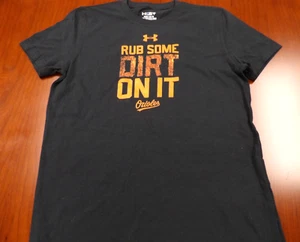 NEW UNDER ARMOUR MLB BALTIMORE ORIOLES BLACK T-SHIRT SIZE YOUTH M - Picture 1 of 4