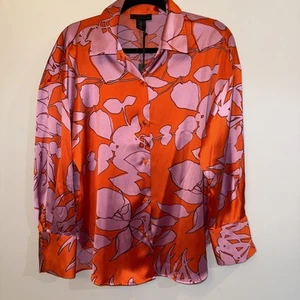 ¡LINDO! Blusa para mujer House Of Harlow con botones talla grande nueva con etiquetas - Imagen 1 de 6