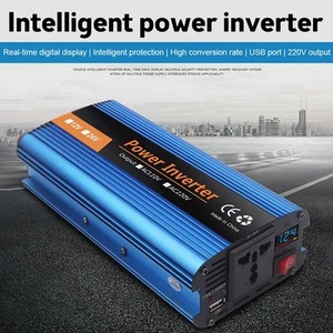 Inverter Pure Sine Wave Pure Sine Wave Blue 2000W <0.9A Aluminum Alloy - Picture 1 of 12
