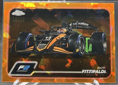 2024 Topps Chrome Sapphire F1 Enzo Fittipaldi Orange 25/25 #111 - Image 1 of 2