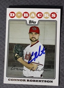 Arizona Diamondbacks Connor Robertson 2008 Topps Autographed Baseball Card -- - Picture 1 of 1