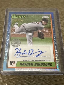 2025 Topps Hayden Birdsong 1990 Chrome Silver Pack Auto RC #/299 - Picture 1 of 3