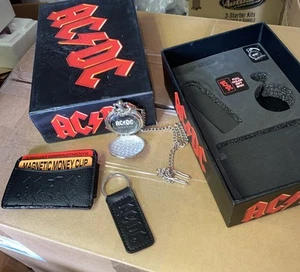 AC/DC Gift  Fan Box / Key Chain /POCKET Watch /wallet NOS - Picture 1 of 4