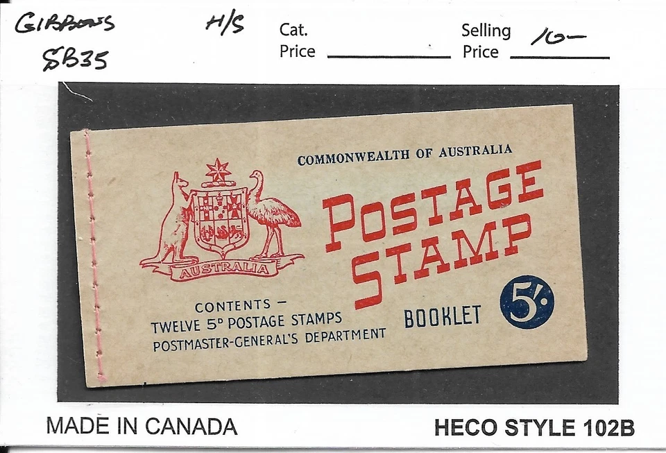 Australia: Gibbons # SB35, MNH, completo con 12 sellos (66081) Foto 1 de 1