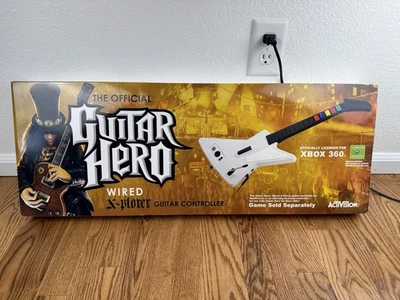 Guitarra Guitar Hero Xplorer Xbox 360 Rojo Octano Blanco Modelo con Cable - COMPLETO EN CAJA Foto 1 de 4