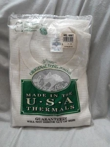 Vintage JE Morgan Thermal Shirt Long Johns Men's Large 42-44 Made In USA NOS - Picture 1 of 2