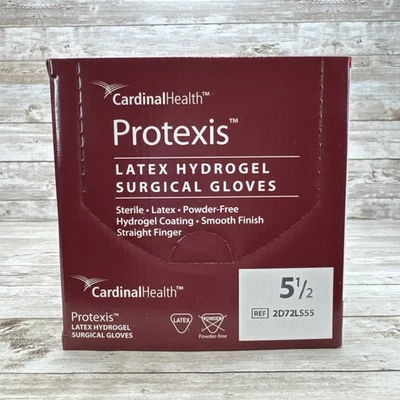 Luvas cirúrgicas de látex para revestimento de hidrogel Protexis 1 estojo tamanho: 5,5 *veja data*7-25 - Imagem 1 de 4