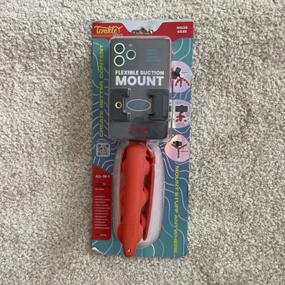 Tenikle Pro Flexible Tripod Bendable Suction Cup Camera & Phone Mount Red Orange - Image 1 of 4