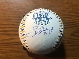 Stephen Vogt Cleveland Guardians Oakland A's signed 2016 All-Star Game baseball - Picture 1 of 2