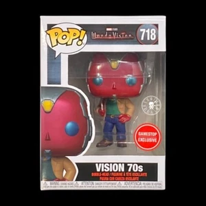 Funko Pop! Marvel #718 WandaVision Vision años 70 Gamestop + Protector *Como Nuevo* - Imagen 1 de 13
