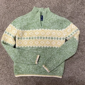 Gap Kids Lambs Wool Sweater Girls 1/4 Zip Sz XL Sz 12 Long Sleeve Pullover Blend - Picture 1 of 12