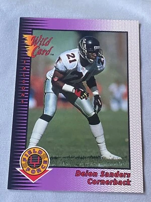 1992 Wild Card #12 Deion Sanders Atlanta Falcons Football card - Image 1 of 3