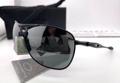 OAKLEY CROSSHAIR MATTE BLACK PRIZM BLACK AVIATOR PILOT SUNGLASSES OO4060-23 NEW - Image 1 of 4