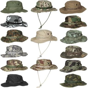 MFH US GI Military Boonie Bush Jungle Hat Army Combat 100% Cotton Ripstop - Picture 1 of 41