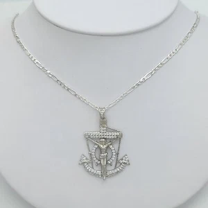 Colgante ancla crucifijo cruz Jesús plata esterlina maciza 925 - cadena opcional - Imagen 1 de 6