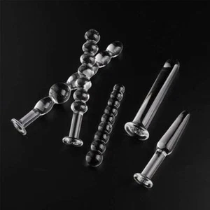 Glass Dildo Sex Toy Anal Butt Plug Double Ended Beginner to Expert Massive Plugs - Picture 1 of 88