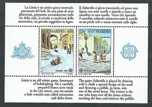 1989 EUROPA SAN MARINO FOGLIETTO MNH ** - B - Picture 1 of 1