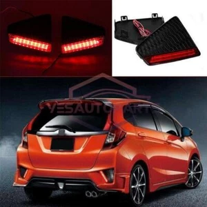 Led Rear Bumper Fog Light Reversing Reflector For Honda Fit Jazz GK5 2014-17 New - Picture 1 of 5