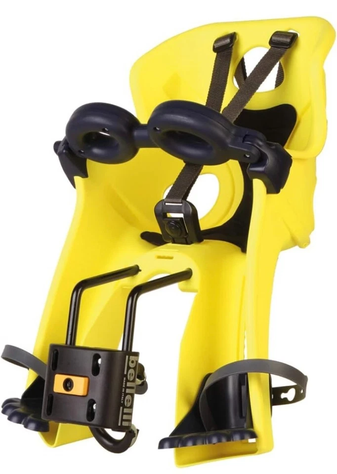 Assento dianteiro de bicicleta Bellelli Freccia bebê HiViz amarelo - Imagem 1 de 4