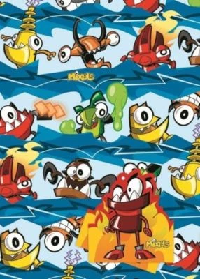 Lego Mixels wrapping paper - Gift Wrap mini figure 2 sheets 49cm x 70cm & tags - Image 1 of 2