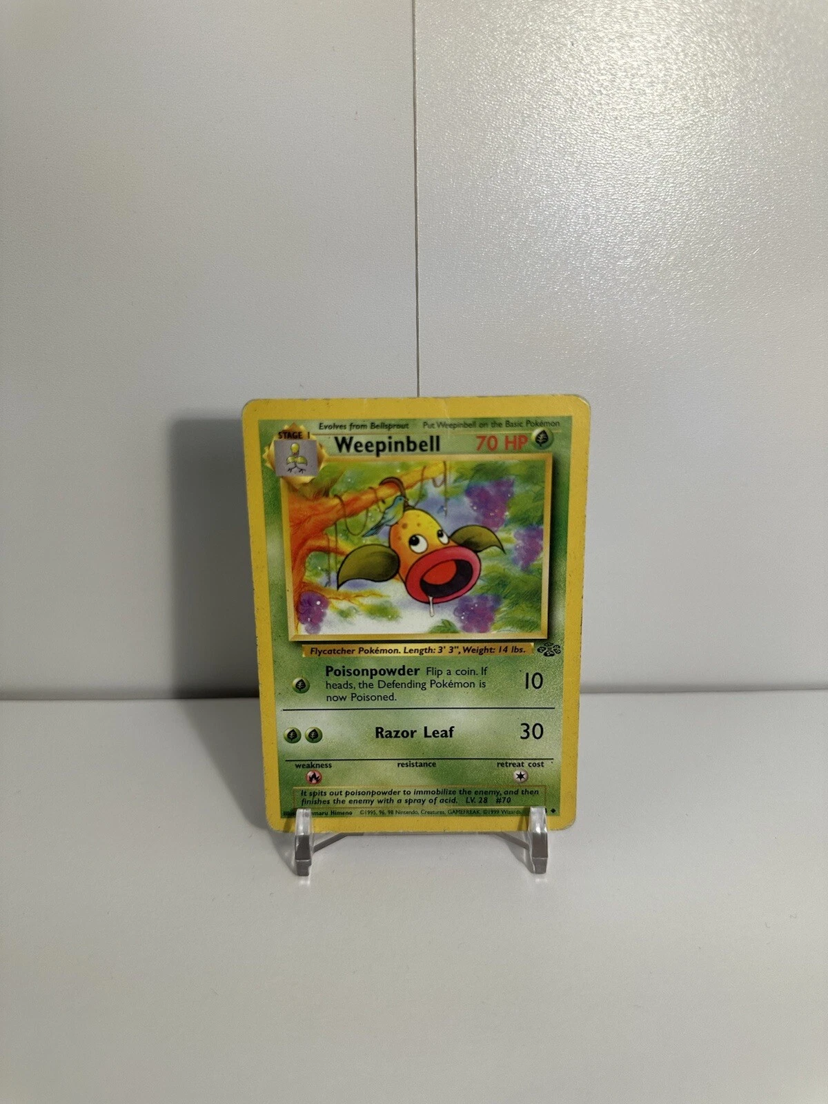 1995 weepinbell pokemon card value WEEPINBELL - Jungle Set - 48/64 - Uncommon - Pokemon Card - Unlimited - NM