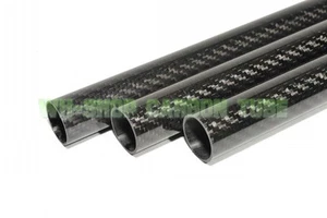  3k Carbon Fiber Tube/Pipe OD 44mm x ID 42mm x Length 500mm (Roll Wrapped) 44*42 - Picture 1 of 4