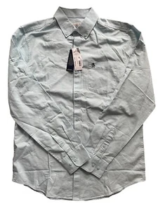 Nueva Camisa Original Pingüino Azul Claro Abotonada Talla Mediana - Imagen 1 de 4