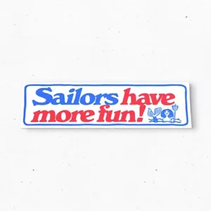 SAILORS HAVE MORE FUN Bumper Sticker - Funny Navy Vintage Style - Vinyl 80s 90s - Bild 1 von 4