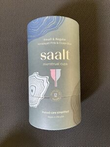 Saalt Menstrual Cups Small and Regular Himalayan Pink and Ocean Blue - NEW
