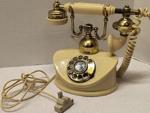 Vintage 70's Duchess Model Cream Colored Rotary Dial Phone Made in Japan - Picture 1 of 15
