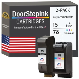 DoorStepInk Compatible Ink Cartridge For 15 78 Black Color 2 PK - Picture 1 of 5