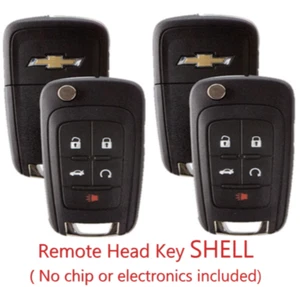 X2 NEW 5B Chevrolet 2010 - 2020 Flip Remote Key SHELL REPLACMENT OHT01060512 - Picture 1 of 6