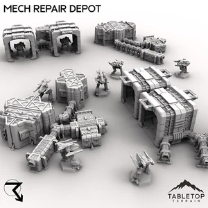 HEXTECH Mech Repair Depot - Drop Base Delta - Small Scale Mech Wargames 6mm 8mm - Picture 1 of 9