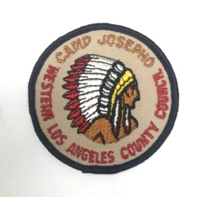 PATCH BSA Boy Scouts Camp Josepho Western Los Angeles County Council Headdress - Picture 1 of 2