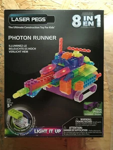 NEW Laser Pegs Photon Runner 8 IN 1 LED LIGHT UP BUILDING BLOCKS SET - Picture 1 of 2