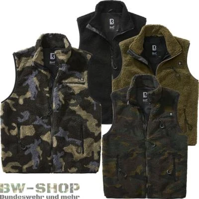 BRANDIT TEDDYFLEECE WESTE WINTER MIT FLEECE FUTTER JAGD ARMY OUTDOOR PLÜSCH VEST - Bild 1 von 2