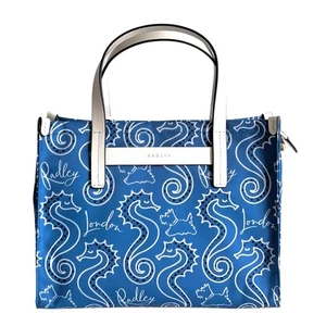 RADLEY Finsbury Park Seahorse Blue Medium Crossbody Grab Bag - New - RRP £149 - Picture 1 of 6