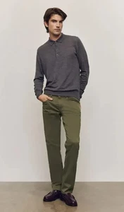 Warp + Weft Olivgrün Slim Fit Stretch Jeans Größe 34X30 Herren Denim Hose - Bild 1 von 8