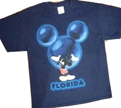 M&O KNITS Mickey Mouse Florida Graphic T Shirt Men's L Large Disney 90s Vintage  - Image 1 of 4