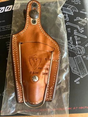 New Old Stock Vintage Safariland 9mm 39 S&W Leather Holster 530 NOS Klipspringer - Image 1 of 4